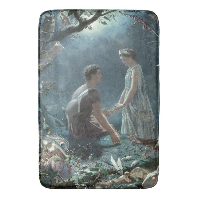 Hårig: Shakespeare's A Midsommar Nattes Dream Badrumsmatta (Framsidan (Vertikal))