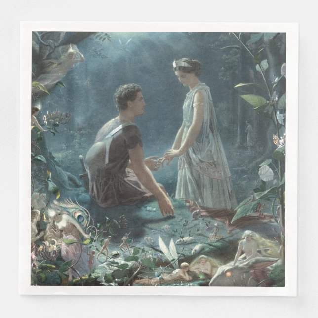 Hårig: Shakespeare's A Midsommar Nattes Dream Pappersservett (Framsida)