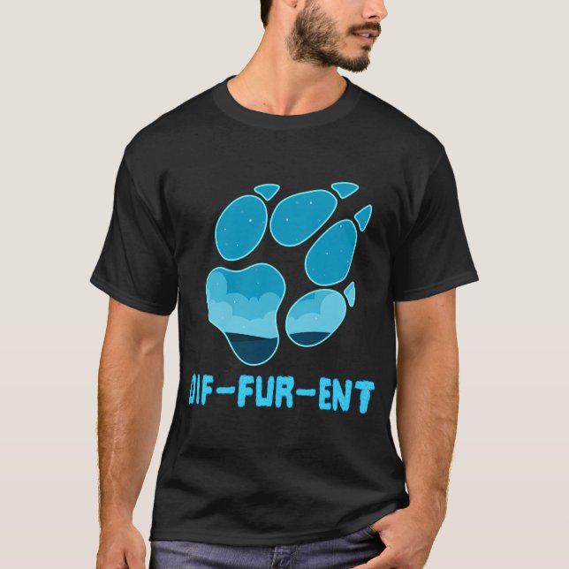 Håriget Fursona för olika utskrifter av färg T Shirt (Framsida)