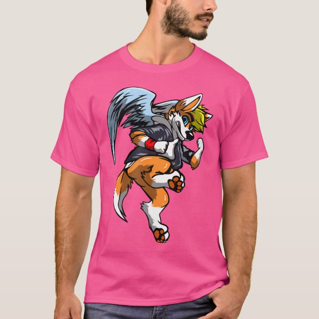 Håriget hund för Tecknad för segmentmarkeringskena T Shirt (Framsida)