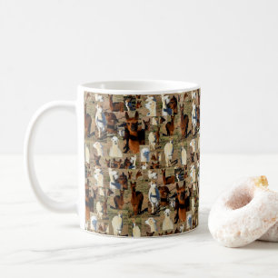 "Håriget Moments: An Alpaca Photo Collage" Kaffemugg