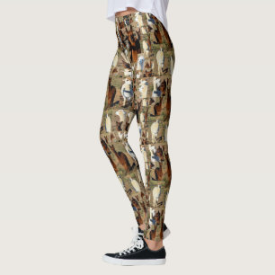 "Håriget Moments: An Alpaca Photo Collage" Leggings