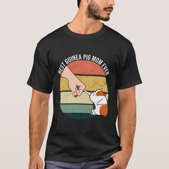 Håriget Potato Domestic Cav, bästa Guinea Gris Mam T Shirt (Framsida)
