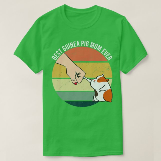 Håriget Potato Domestic Cav, bästa Guinea Gris Mam T Shirt (Design framsida)