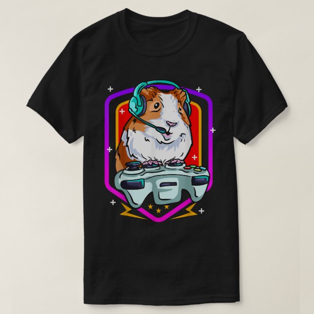 Håriget Potato för  Funny Guinea Gris Gaming Gamer T Shirt (Design framsida)