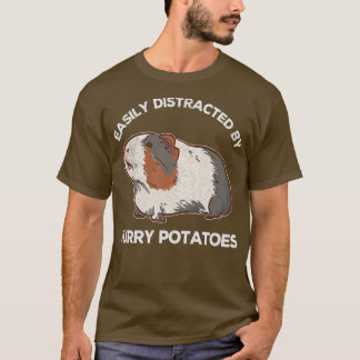 Håriget Potato Guinea Grisar Älskare Wheek T Shirt