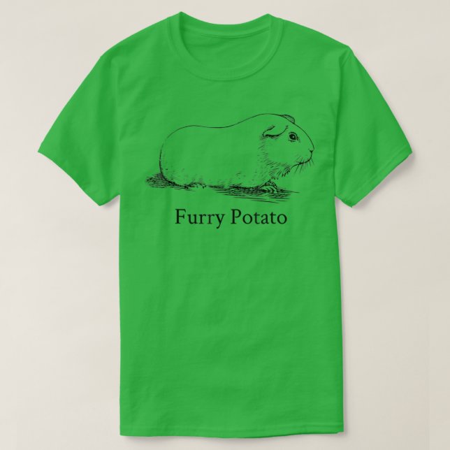 Håriget Potato Wrongs Animals Namn T Shirt (Design framsida)
