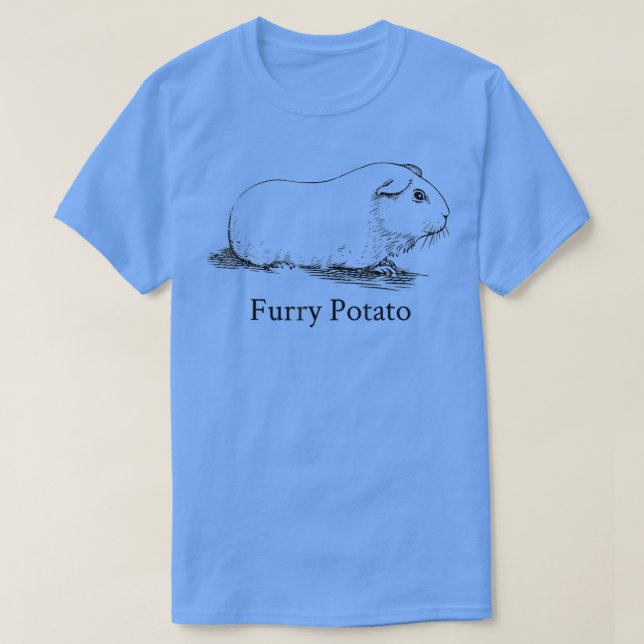 Håriget Potato Wrongs Animals Namn T Shirt (Design framsida)