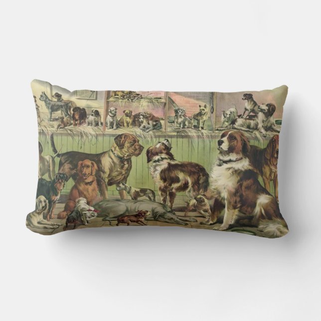 Håriget Vänner Hundälskare Lumbalfyllning Lumbarkudde (Framsida)