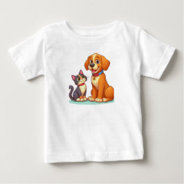 Hårigets vänner för alltid: Hund och katt tillsamm T Shirt