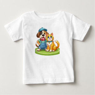 Hårigets vänner för alltid: Hund och katt tillsamm T Shirt