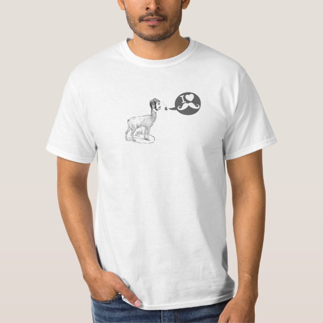 Hårigmustaschdude T Shirt (Framsida)