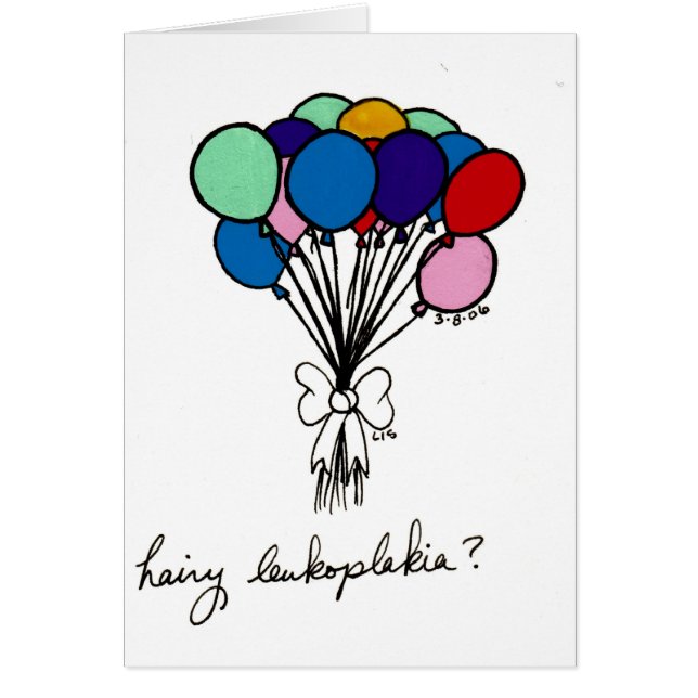 Hårigt Leukoplakiakort Hälsningskort (Framsidan)