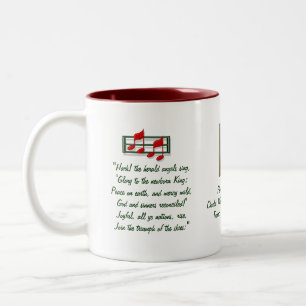 Hark Herald Änglar Hymn Two-Tone Coffee Mugg