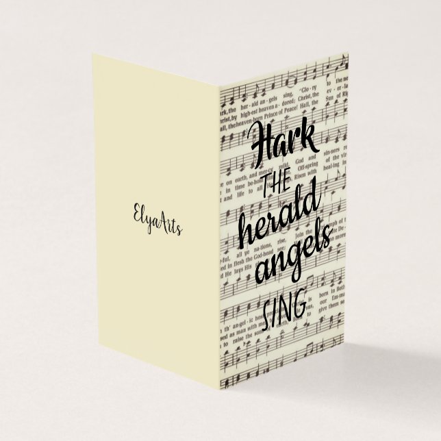 Hark, Herald Änglar Sjunga Kort (Utsida)