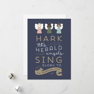Hark the Herald Angels kristna julkort