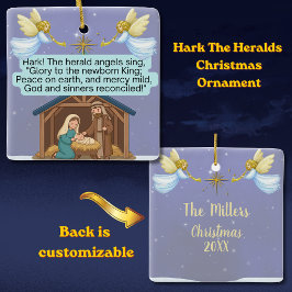 Hark The Herald Angels Sing Jul Julgransprydnad Keramik
