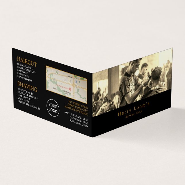Hårklippning, Manar, förmånskort. Visitkort (Utsida)
