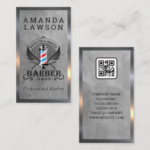 Hårklipps- och haves Barber Pole Visitkort
