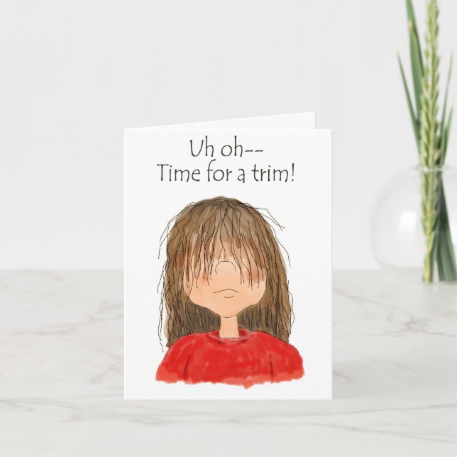 Hårklippsgräns för Hair Salon Customer Reminder Re Kort (Framsida)