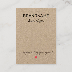 Hårklippshållare för handgjorda judiska hjärtklaff visitkort