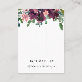 Hårklippsrasterkort för Visning Blommigt för vatte Visitkort