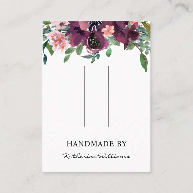 Hårklippsrasterkort för Visning Blommigt för vatte Visitkort (Framsida)