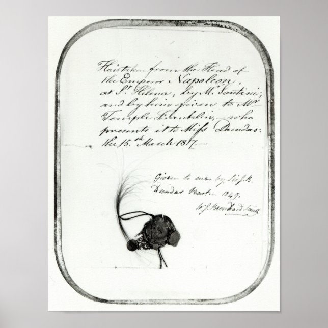 Hårklippt från kejsare Napoleons chef Poster (Framsidan)