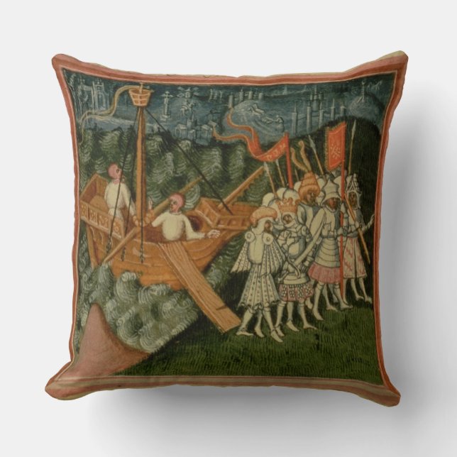 Harl 2278 f.98v Ankomsten av kung Sweyn och danska Kudde (Framsida)