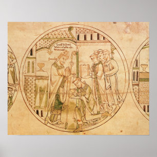 Harl. St. Guthlac för roundel 11 för rulle Y.6 Poster