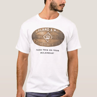 Harland & den Wolff byggmästaren pläterar T-tröja T-shirt