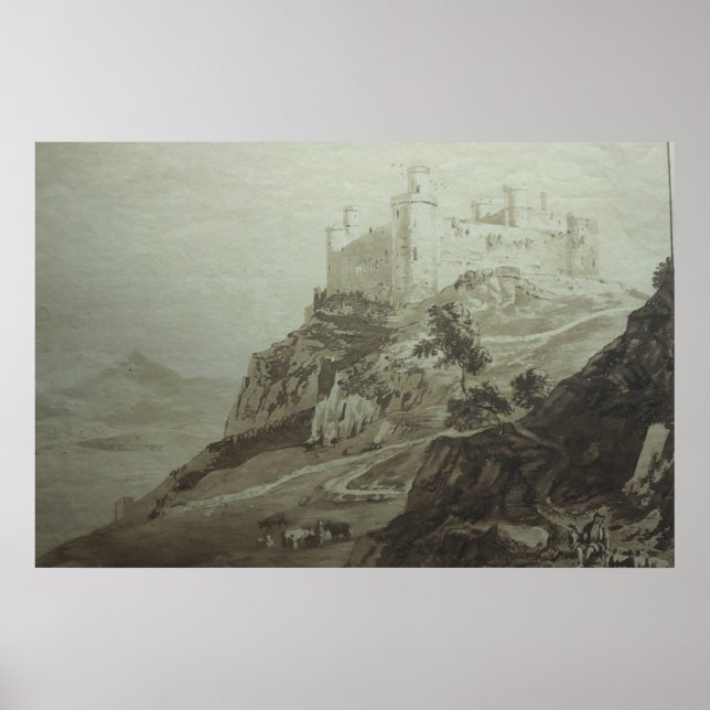 Harlech Castle - Paul Sandby - c1800 Poster (Framsidan)