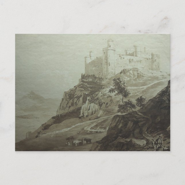 Harlech Castle - Paul Sandby - c1800 Vykort (Framsida)