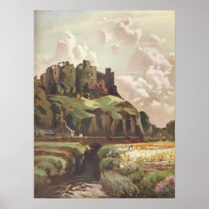 Harlech slott mig, Wales Poster
