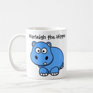 Harleigh the Hippo Anpassningsbar Tecknad Children Kaffemugg