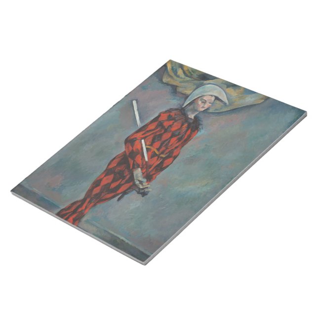 Harlekin (Joker) (av Paul Cézanne) Anteckningsblock (Vinklad)