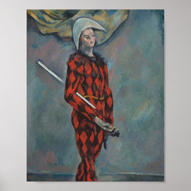 Harlekin (Joker) (av Paul Cézanne) Poster (Framsidan)
