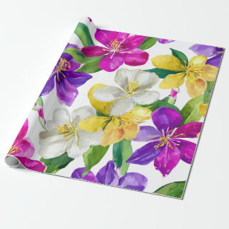 Harlekin Orkidé Flerfärgad Lila Gul Blomma Presentpapper
