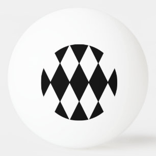 harlekin svart och vit pingisboll