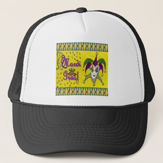 Harlekinmask Mardi Gras Harlequin Keps (Framsida)