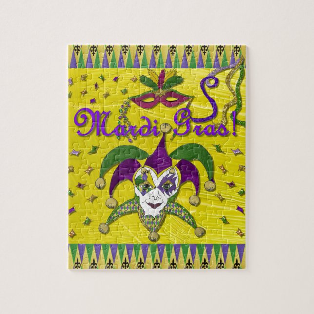 Harlekinmask Mardi Gras Harlequin Pussel (Vertikal)