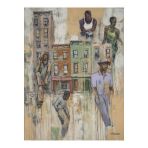 Harlem Abstrakt Figurmålning
