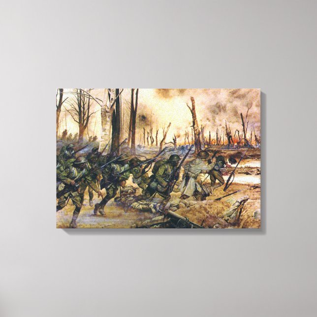 Harlem Fan Fighters Séchault H. Charles McBarron Canvastryck (Framsida)