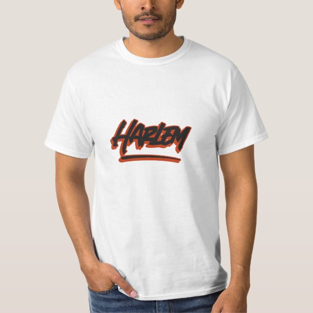 Harlem Graffiti Stil T-Shirt (Framsida)