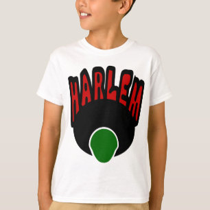 Harlem grafitti med ansikte & stort afro-, 3 tee shirt