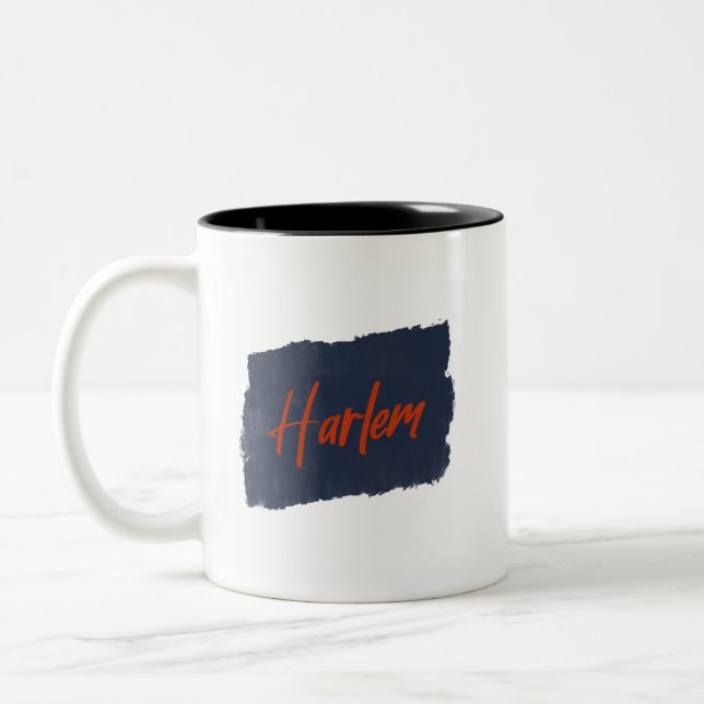 Harlem Handskriftlig Red Typography Coffee Mugg (Vänster)