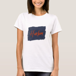 Harlem Handskriftlig Red Typography T Shirt