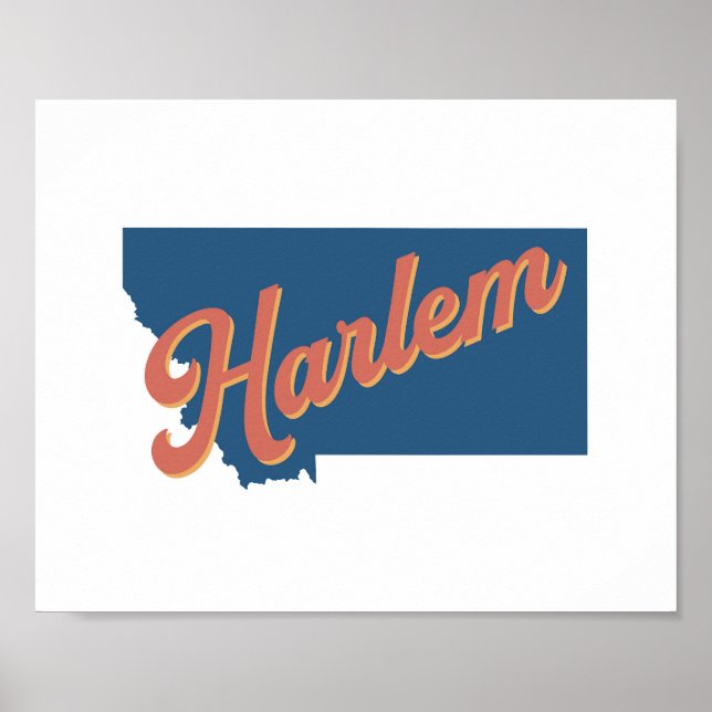 Harlem, Montana-statspapper Poster (Framsidan)