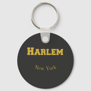 Harlem New York Guld Nyckelring