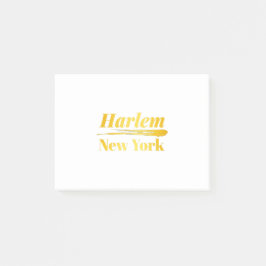 Harlem New York Guld Post-it Block